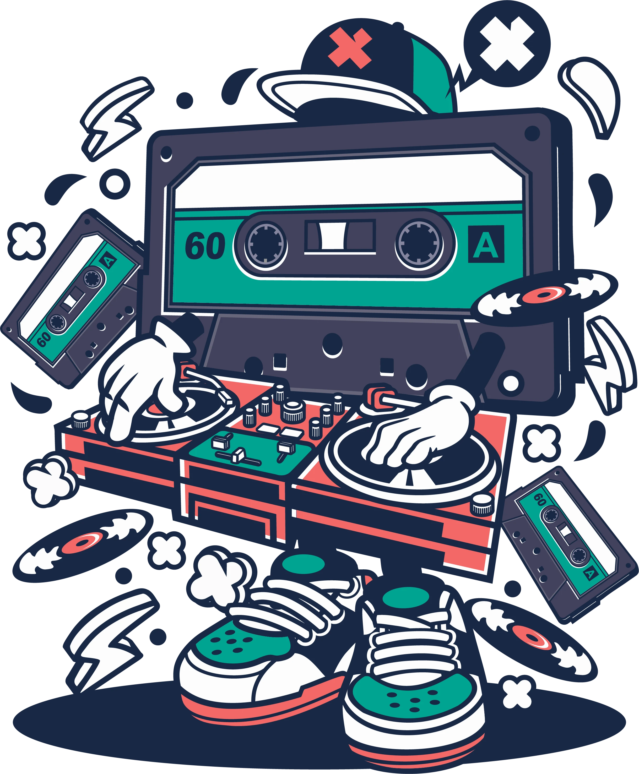Cassette Disk Jockey | Heat Transfer