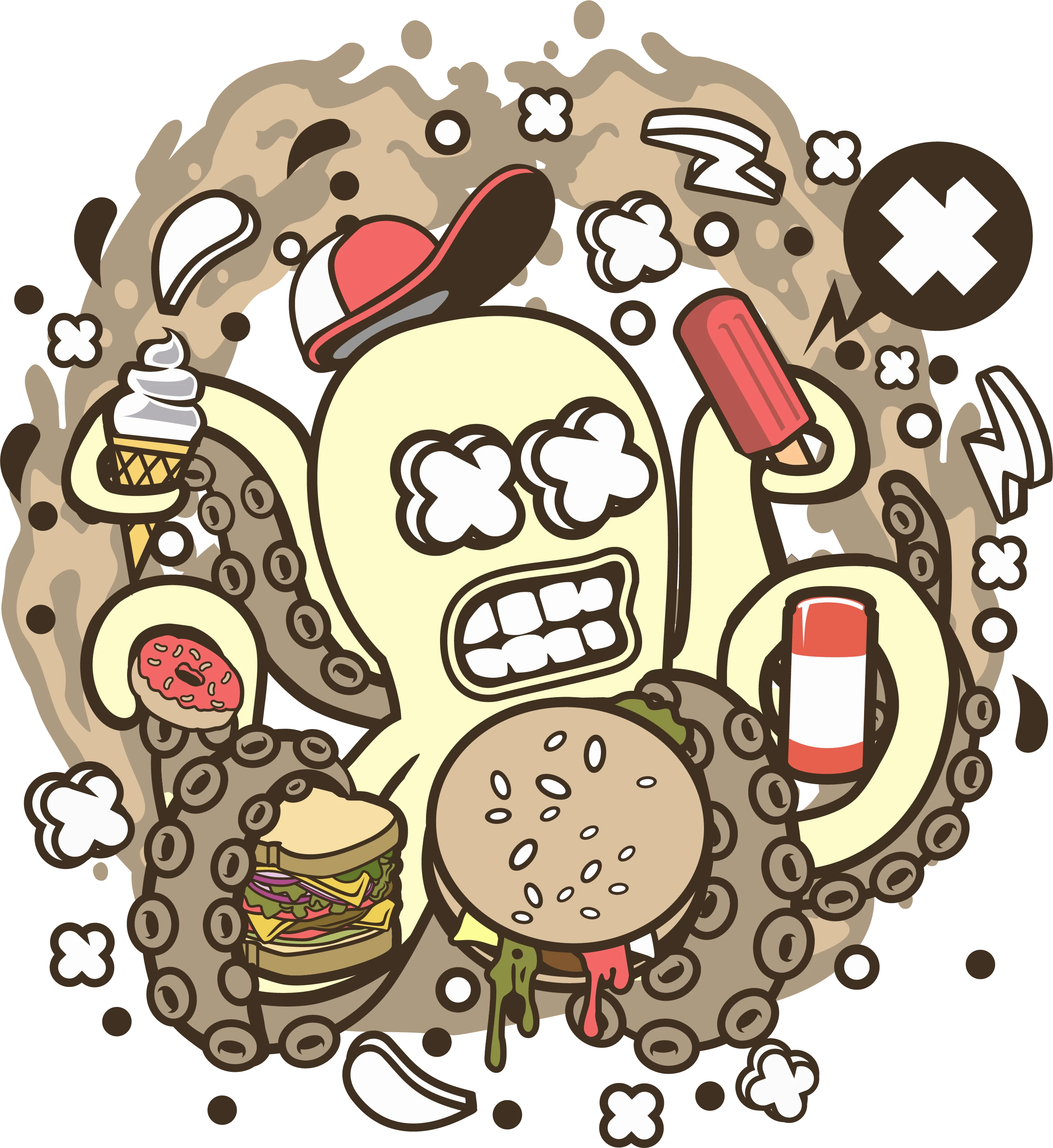 Junk Food Octopus | Heat Transfer