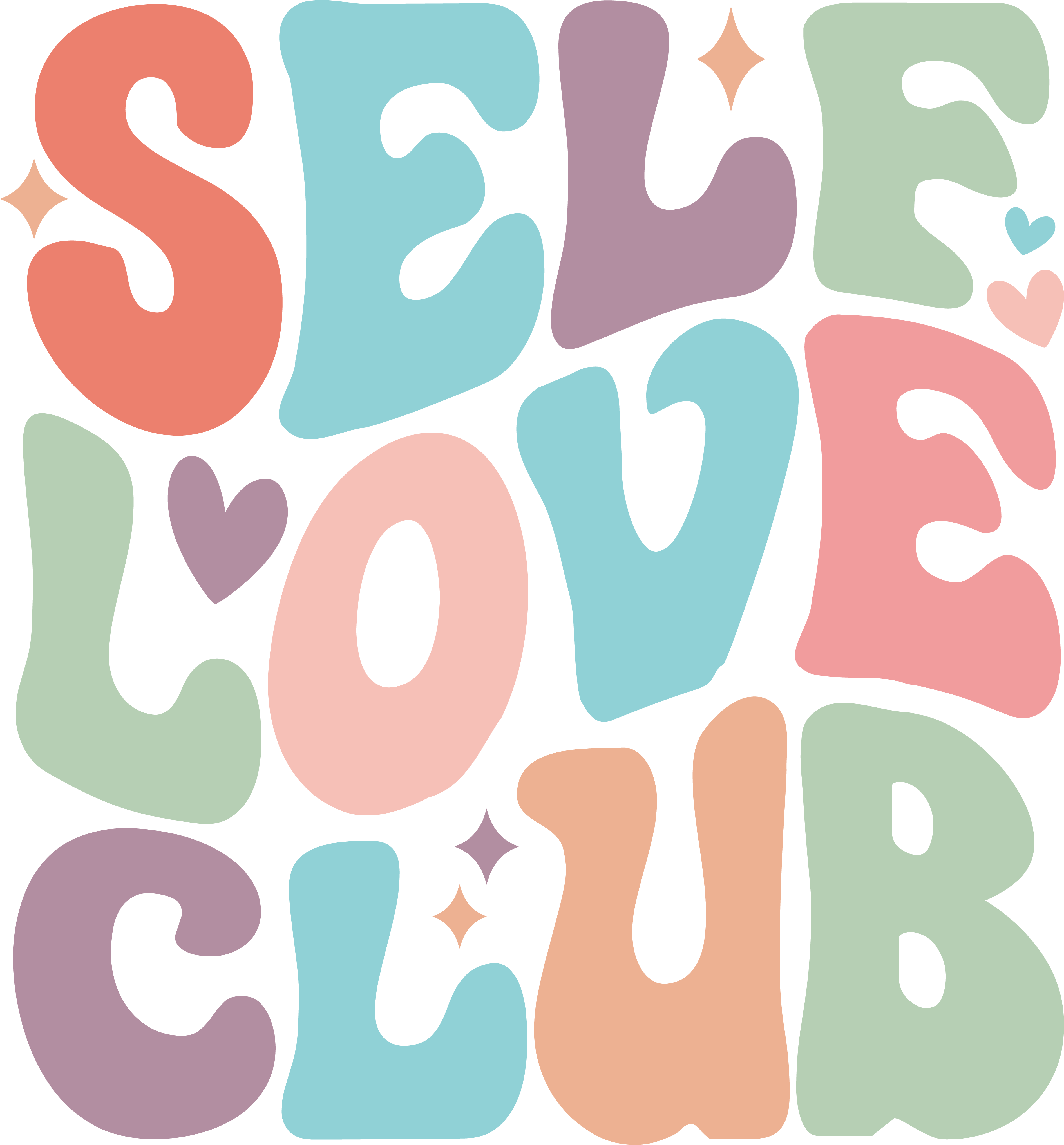 Self Love Club Heat transfer, Tshirt transfer - Dead Set Threads