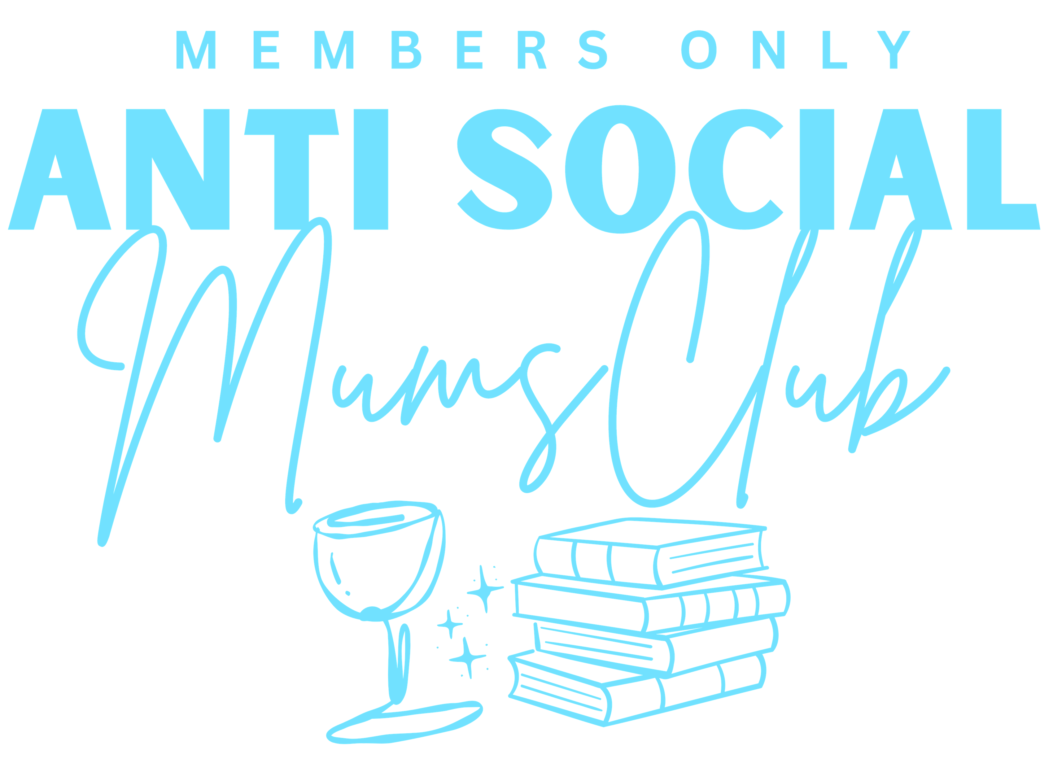 ML ANTI SOCIAL MUMS CLUB AQUA